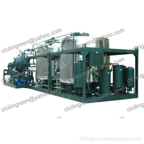 Black motor oil recycling plant, motor oil regeneration system